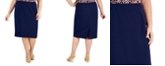 Kasper Plus Size Skimmer Skirt